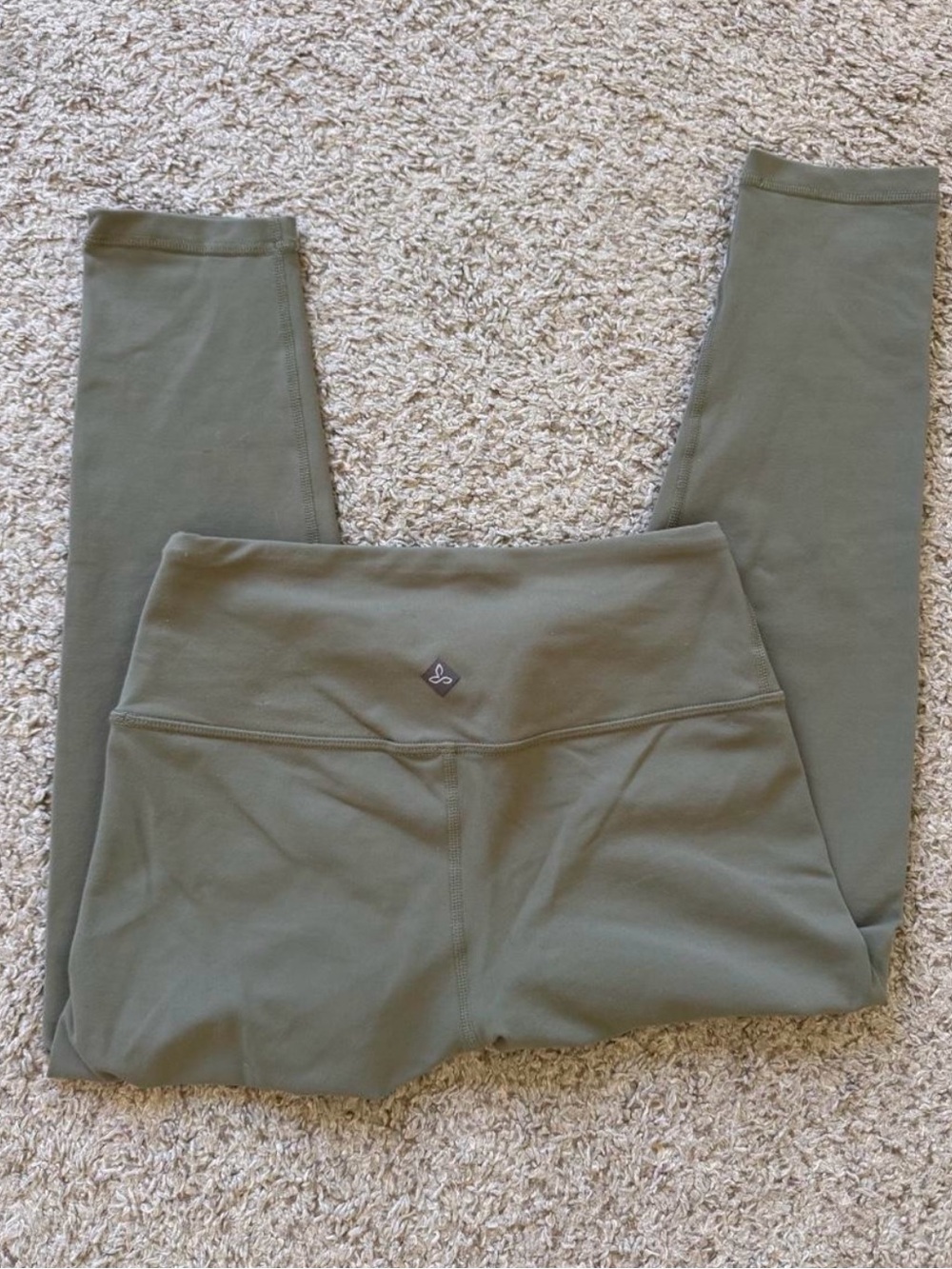 Prana High-Waist Olive Green Leggings